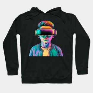 boy with VR glasses Hoodie